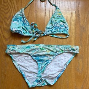 Lilly Pulitzer Blue Patterned Bikini Set